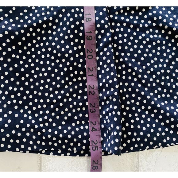 Pendleton Yacht Club Navy Polka Dot Pleated Classic Preppy A Line Skirt 16P - Picture 8 of 10